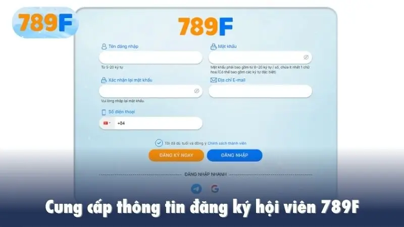 Cung cấp thông tin đăng ký hội viên 789F